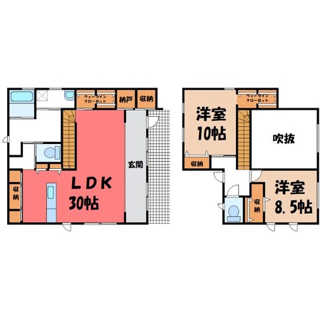 清原台4丁目貸家の物件間取画像